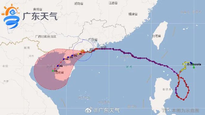 「蘇拉」在廣東陽(yáng)江海陵島再次登陸 強(qiáng)度減弱