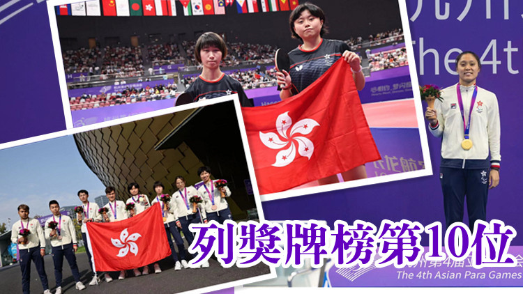 杭州亞殘運(yùn)｜港隊(duì)勇奪8金15銀24銅收官 陳睿琳2冠3亞最勁