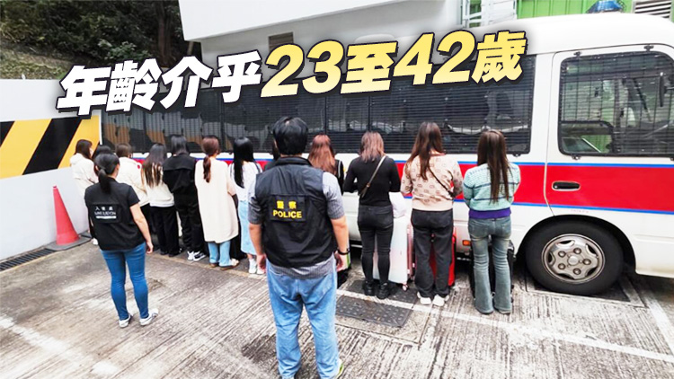 荃灣掃黃行動(dòng)拘24名內(nèi)地女子 涉違逗留條件全部扣查