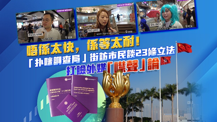 有片 | 網(wǎng)民搞作「撲咪調(diào)查局」 街訪市民談23條立法