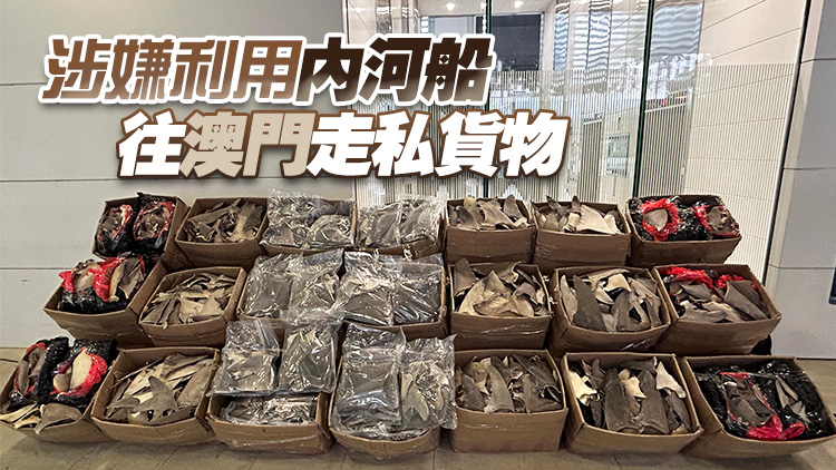 海關(guān)檢獲約一公噸懷疑受管制乾魚翅 市值約500萬(wàn)元