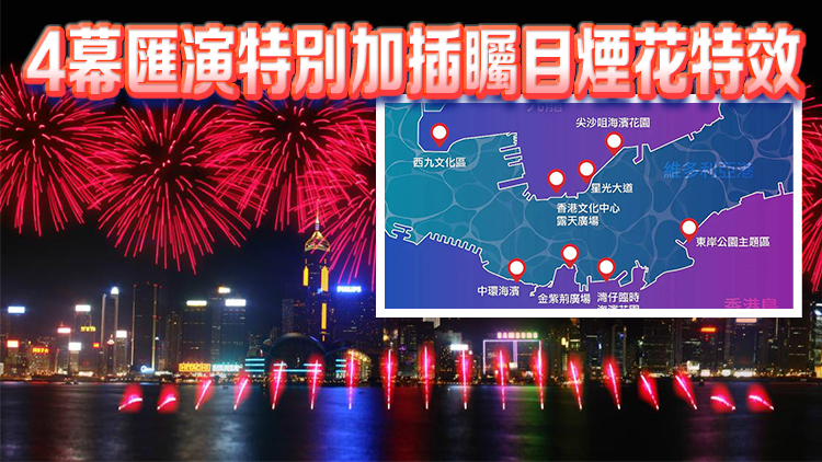 跨年倒數(shù)煙花匯演共5幕歷時12分鐘 8個最佳觀賞位一覽