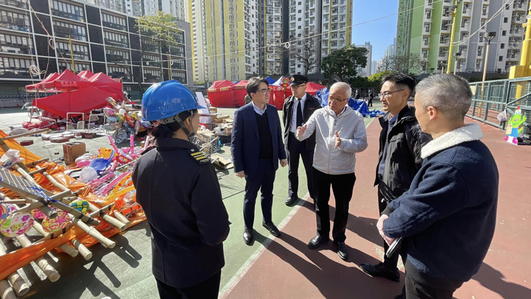 長沙灣年宵攤檔被強風(fēng)破壞 謝展寰：以今晚重開為目標(biāo)